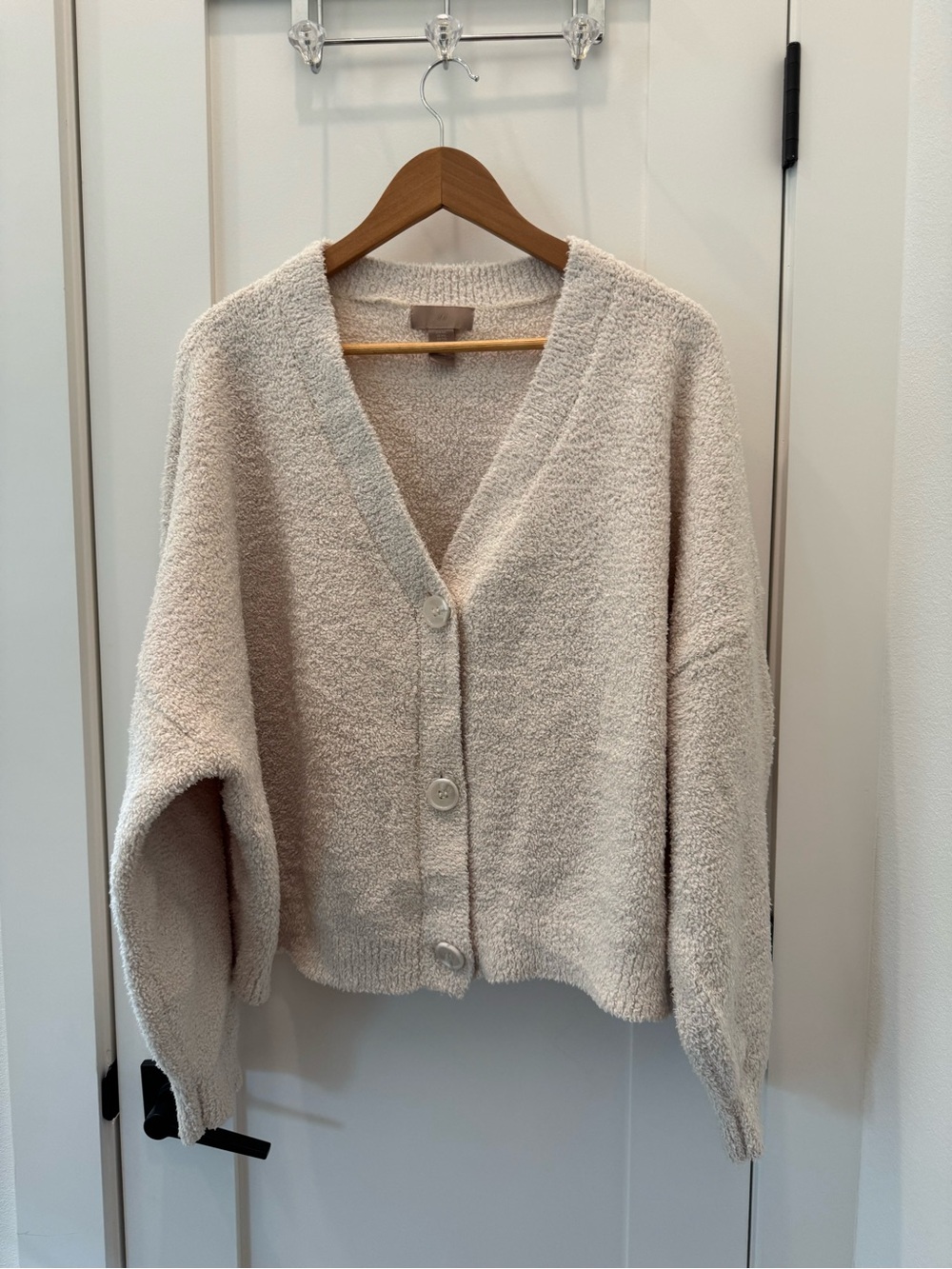 H&M Cream Faux-Sherpa Women's Sweater